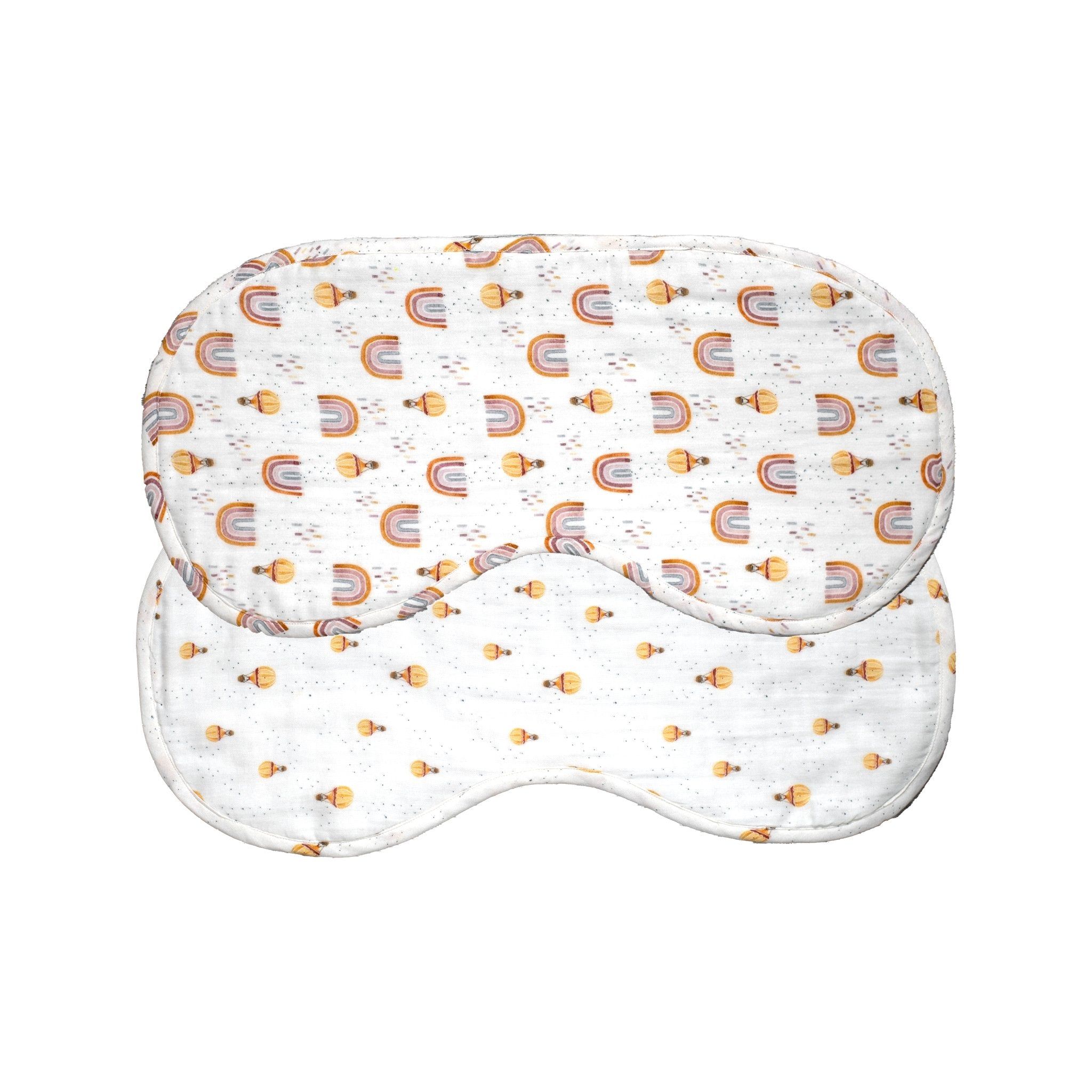 Whimsical Rainbow Organic Burp Cloth Set 019